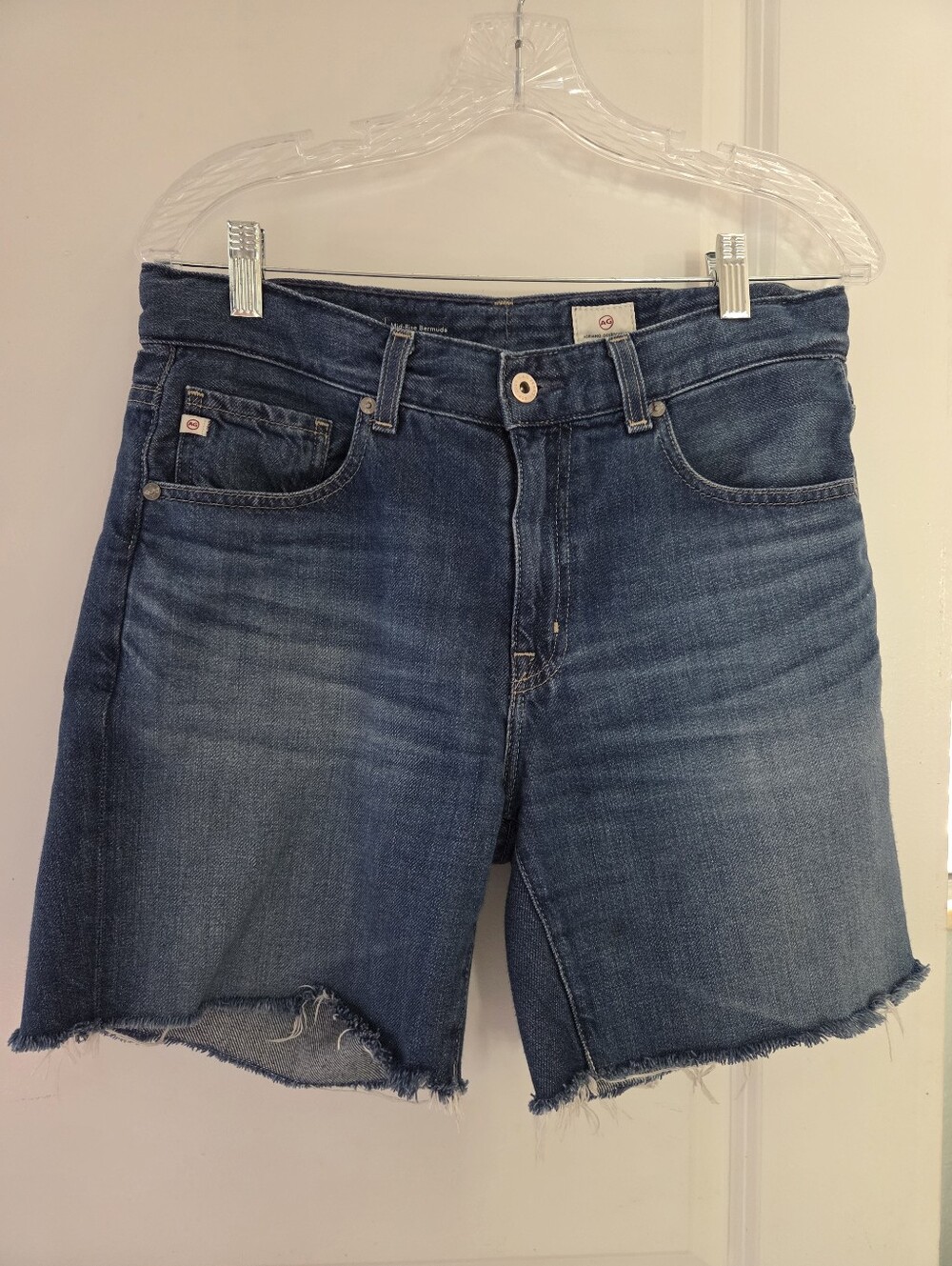 AG Adriano Goldschmied Mid-rise Bermuda Shorts Size 27